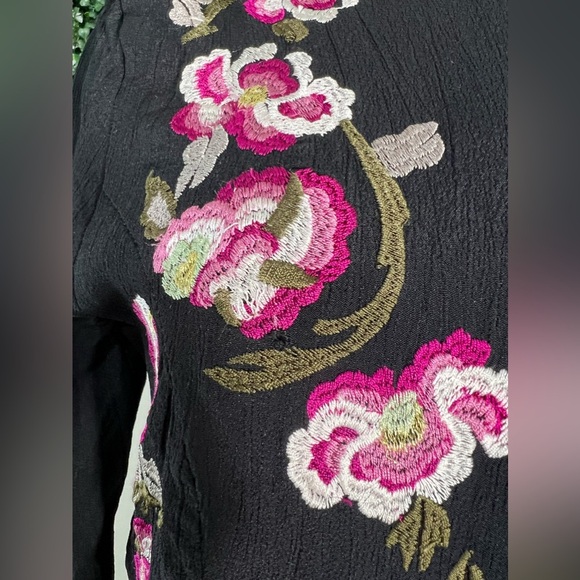 Nanette Lepore Black Whimsigoth Floral Embroidered Fit & Flare Mini Dress 12 - Picture 3 of 14